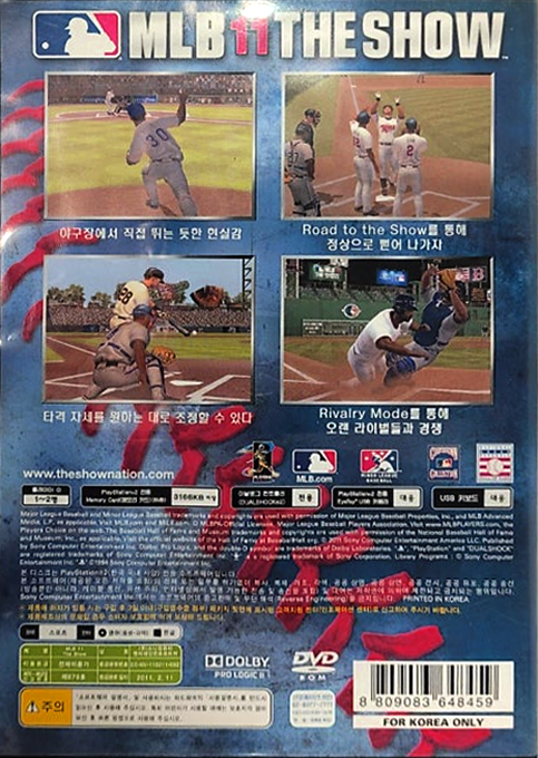 Mlb 11 - The Show — box-2D-back (KR)