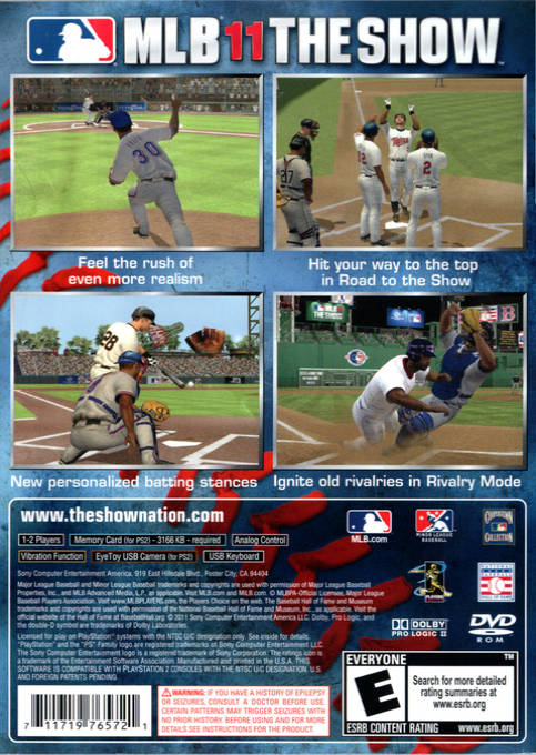 Mlb 11 - The Show — box-2D-back (US)