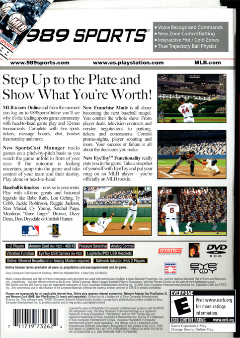 Mlb 2005 — box-2D-back (US)