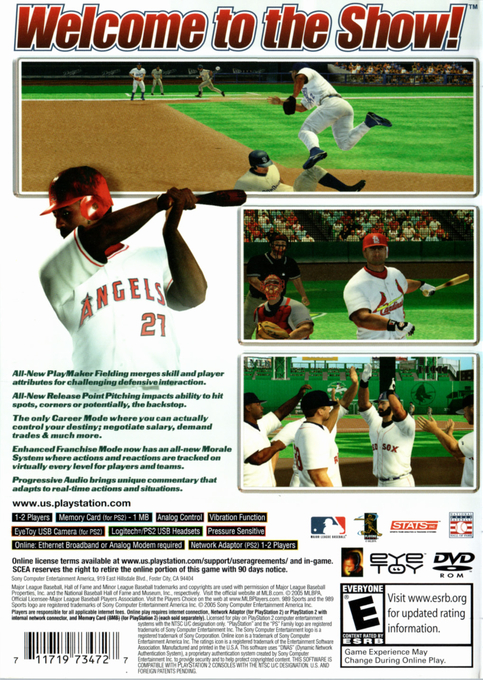 Mlb 2006 — box-2D-back (US)