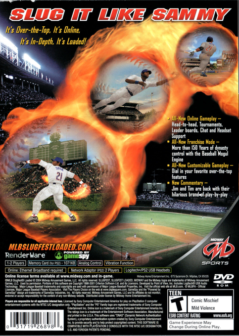 Mlb Slugfest Loaded — box-2D-back (US)