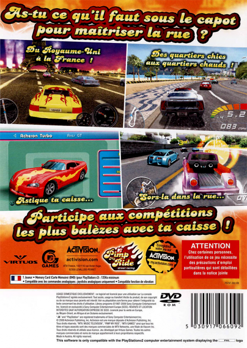 MTV Pimp My Ride - Street Racing — box-2D-back (FR)