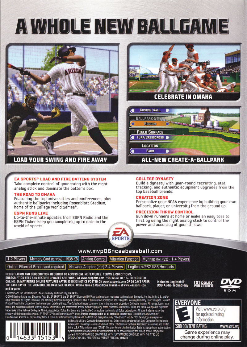 Mvp 06 Ncaa Baseball — box-2D-back (US)