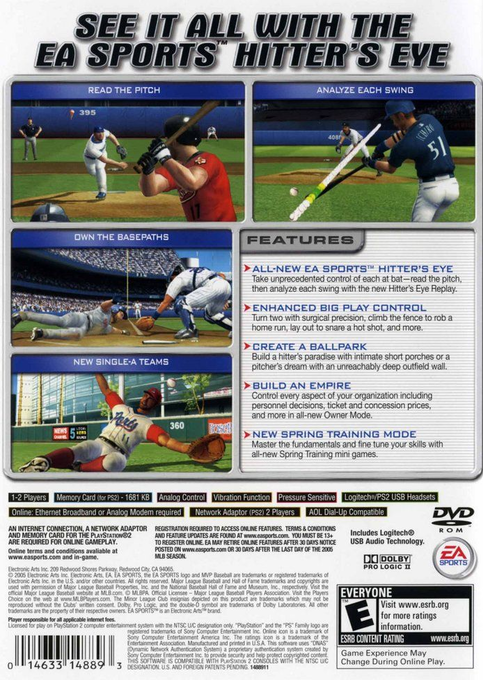 Mvp Baseball 2005 — box-2D-back (US)