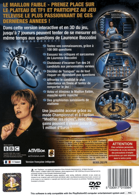 Maillon Faible, Le — box-2D-back (FR)