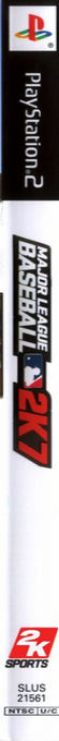Major League Baseball 2k7 — box-2D-side (US)