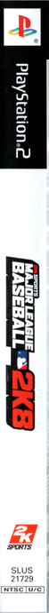 Major League Baseball 2k8 — box-2D-side (US)