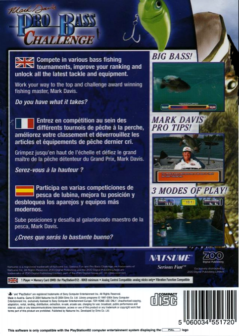 Mark Davis Pro Bass Challenge — box-2D-back (EU)