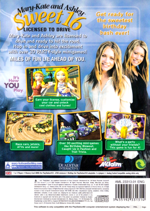 Mary-kate And Ashley - Sweet 16 — box-2D-back (EU)