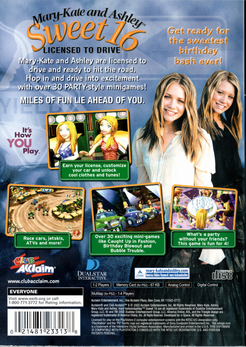 Mary-kate And Ashley - Sweet 16 — box-2D-back (US)