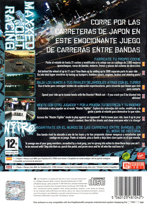 Maxxed Out Racing Nitro — box-2D-back (EU)