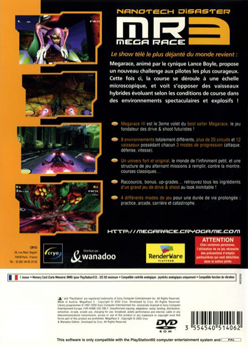 Megarace 3 — box-2D-back (FR)
