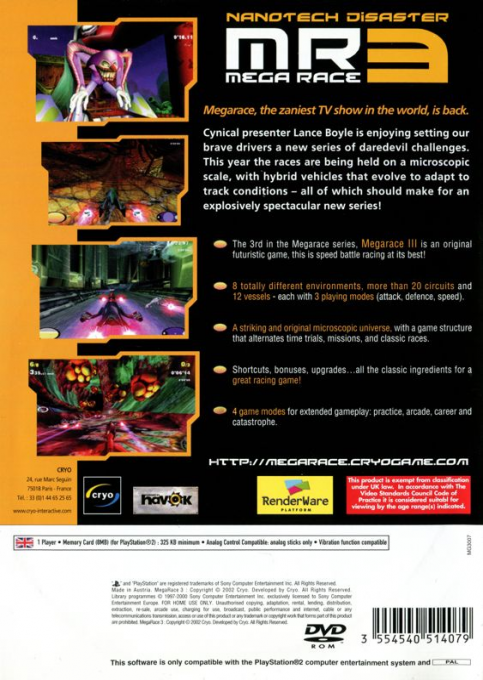 Megarace 3 — box-2D-back (EU)