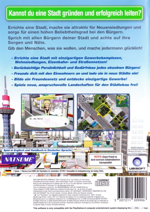 Metropolismania 2 — box-2D-back (DE)