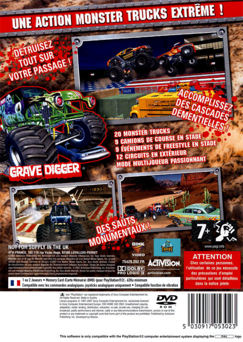 Monster Jam — box-2D-back (FR)