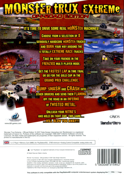Monster Trux Extreme - Offroad Edition — box-2D-back (EU)