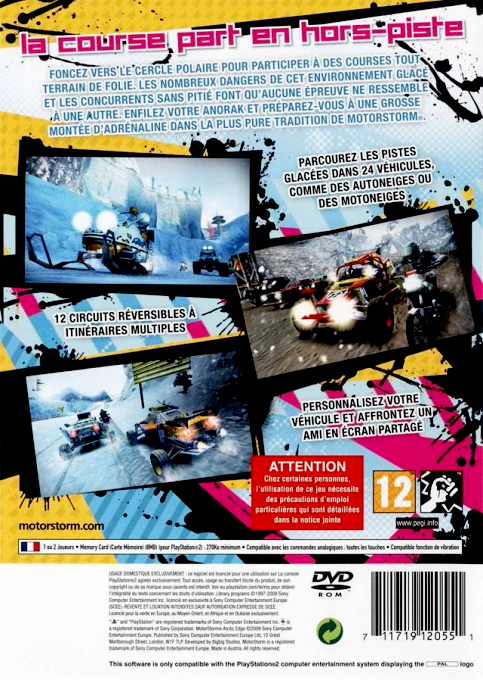 Motorstorm - Arctic Edge — box-2D-back (FR)