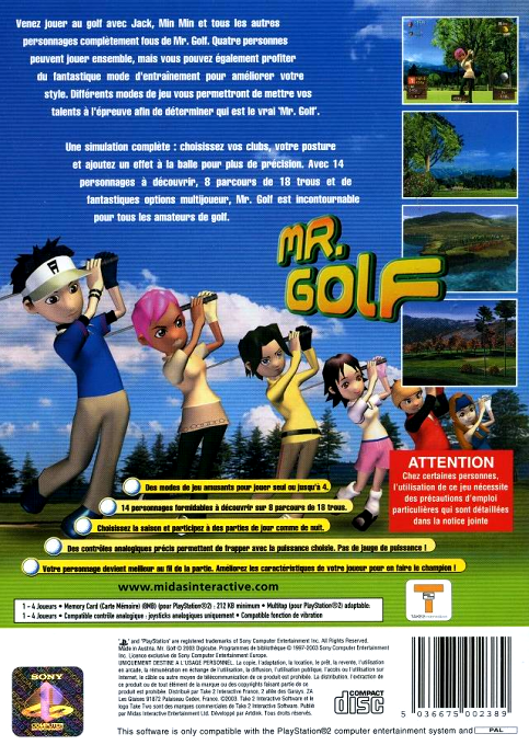 Mr. Golf — box-2D-back (FR)
