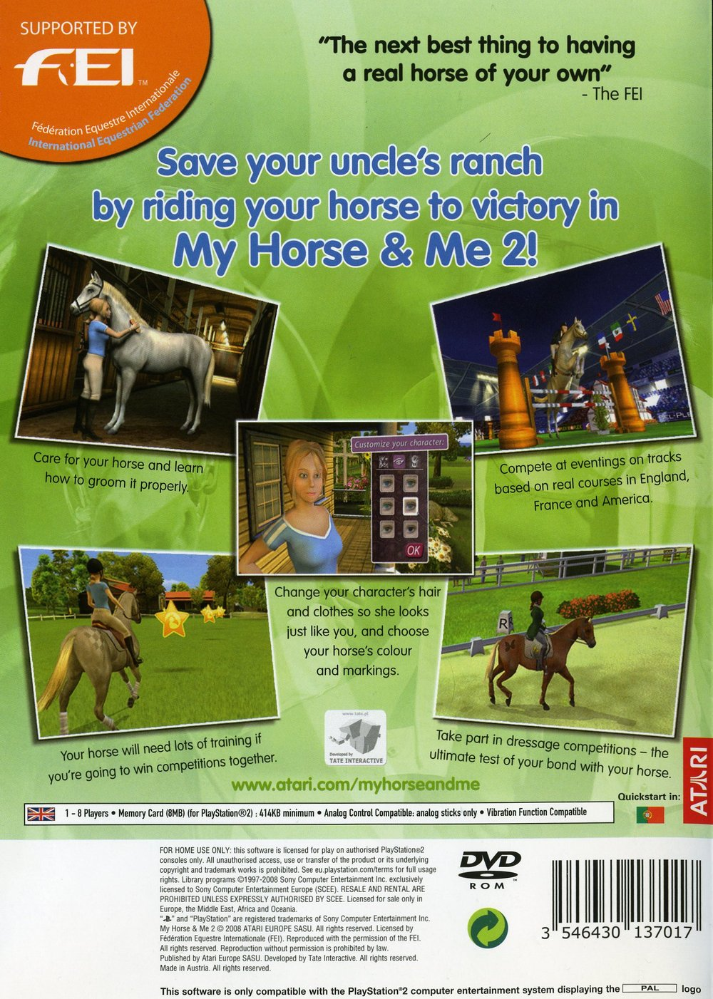My horse and me 2 — box-2D-back (EU)