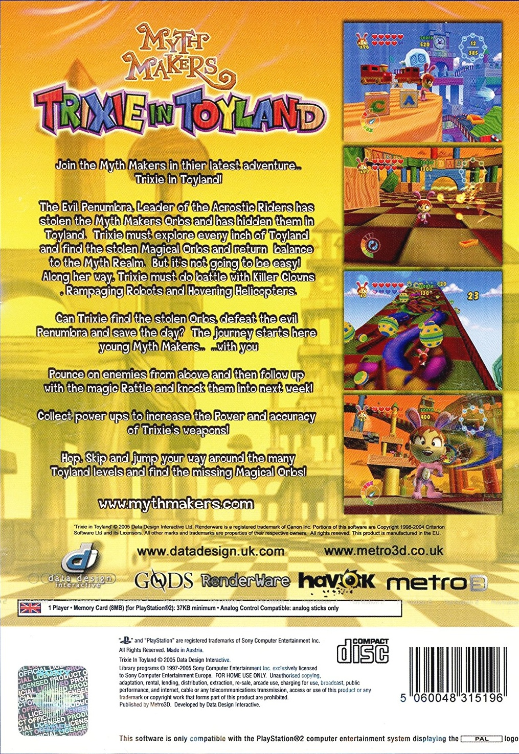Myth Makers - Trixie In Toyland — box-2D-back (EU)