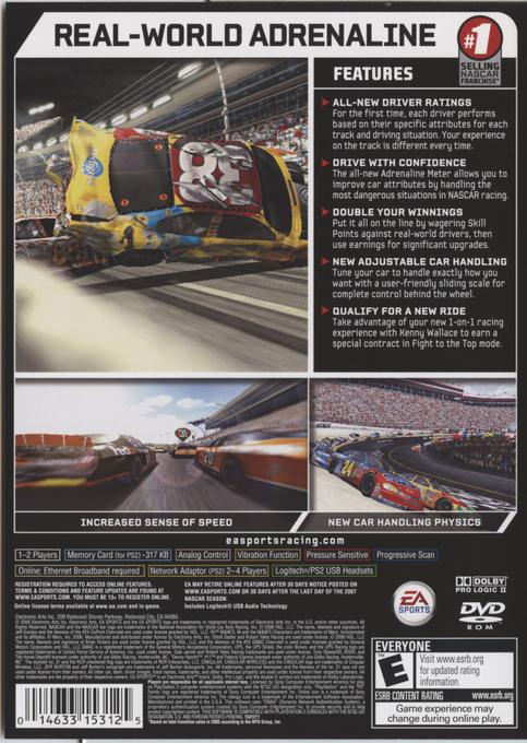 Nascar 07 — box-2D-back (US)