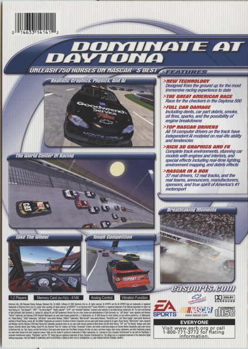 Nascar 2001 — box-2D-back (US)