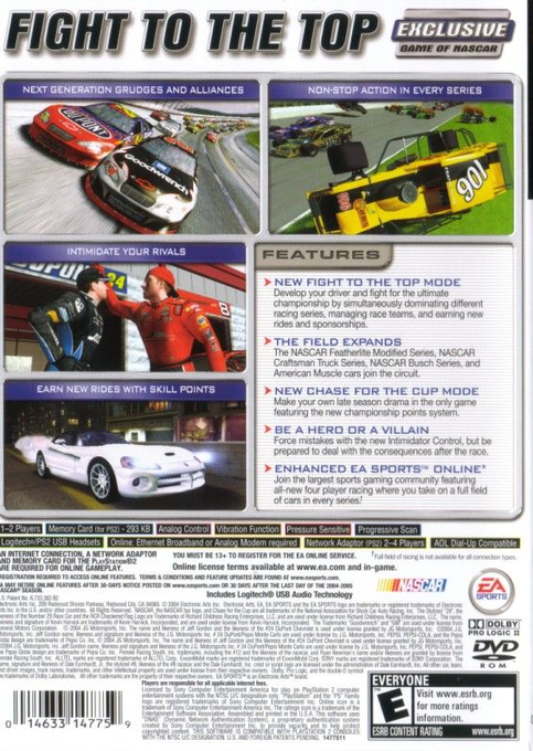 NASCAR 2005 - Chase for the Cup — box-2D-back (US)