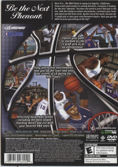 Nba Ballers - Phenom — box-2D-back (US)