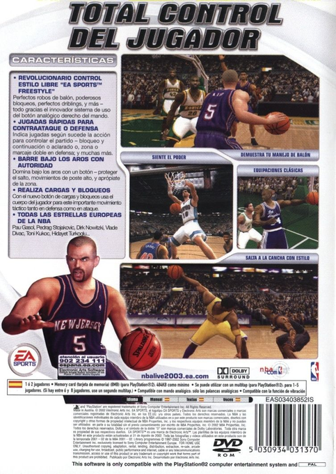 NBA Live 2003 — box-2D-back (SP)