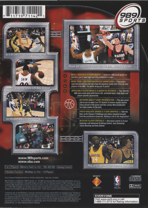 Nba Shoot Out 2001 — box-2D-back (US)