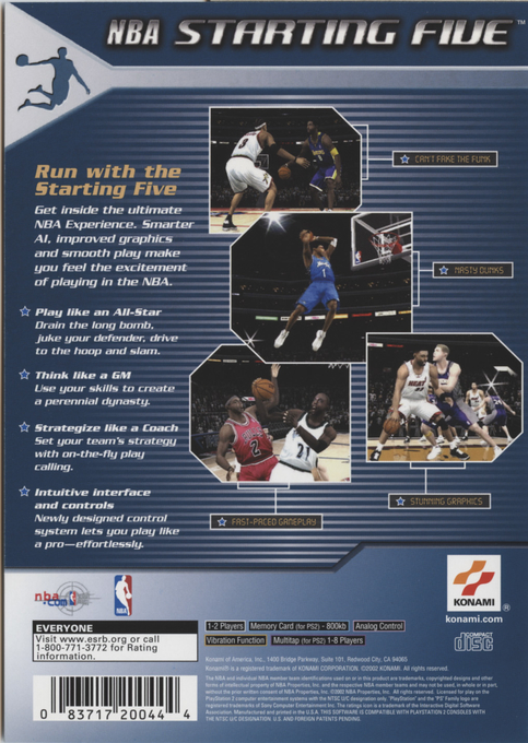 Nba Starting Five — box-2D-back (US)