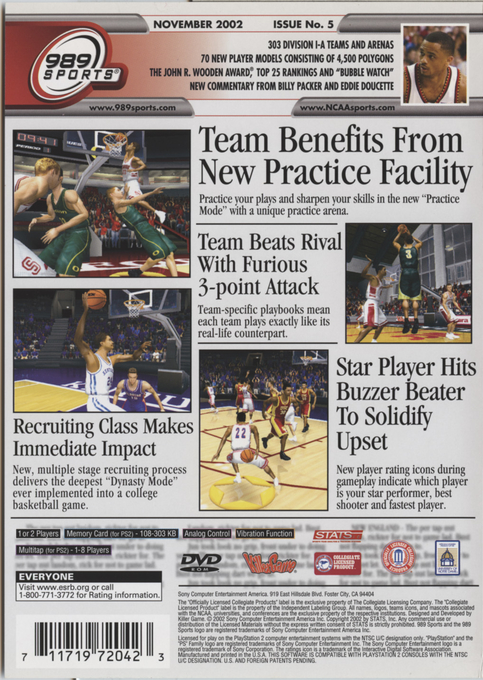 Ncaa Final Four 2003 — box-2D-back (US)