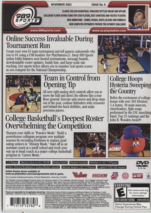 Ncaa Final Four 2004 — box-2D-back (US)