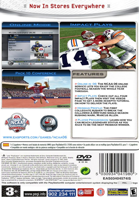 Ncaa Football 06 — box-2D-back (US)