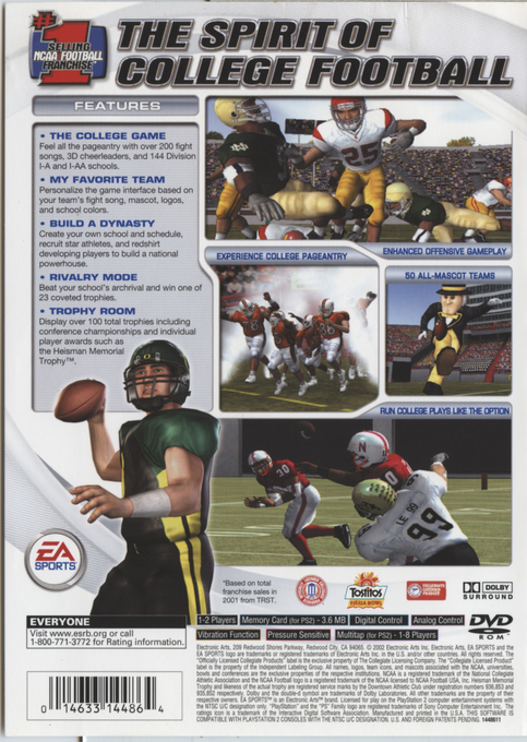 Ncaa Football 2003 — box-2D-back (US)