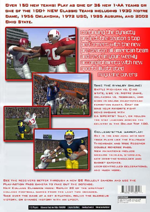 Ncaa Football 2004 — box-2D-back (US)