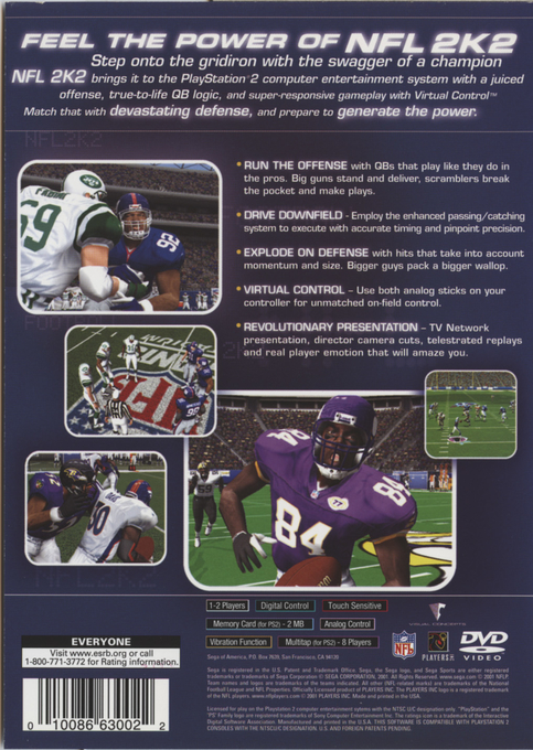 Nfl 2k2 — box-2D-back (US)
