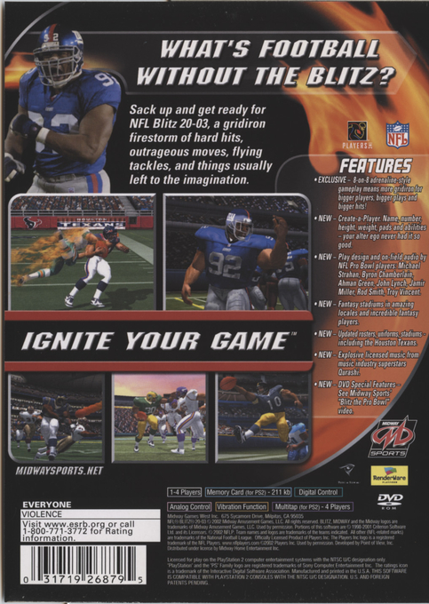 Nfl Blitz 2003 — box-2D-back (US)