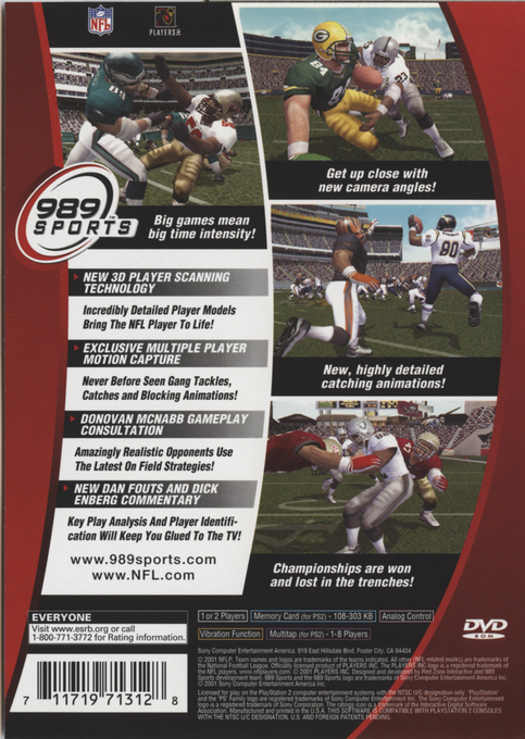 Nfl Gameday 2002 — box-2D-back (US)
