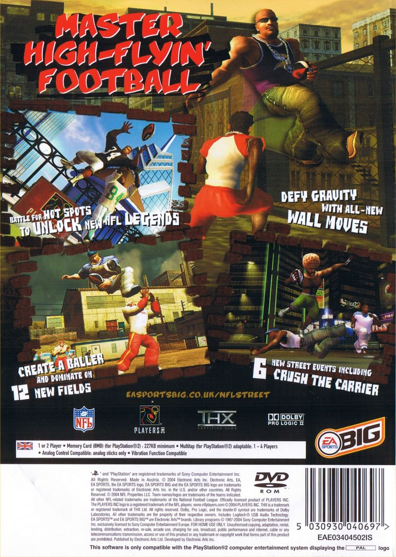 NFL Street 2 — box-2D-back (EU)