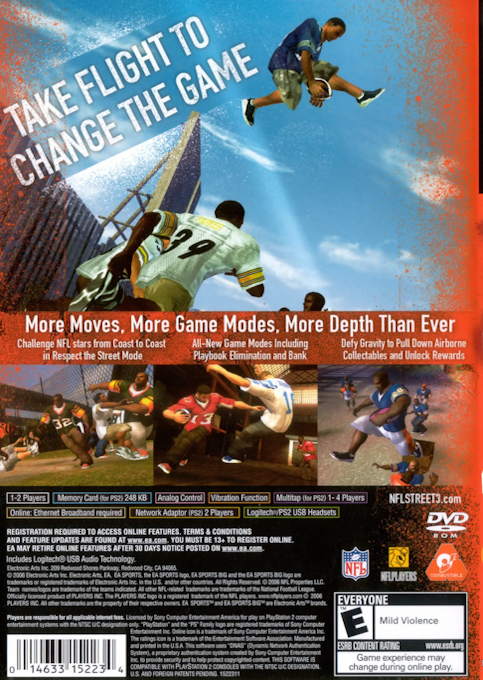 Nfl Street 3 — box-2D-back (US)
