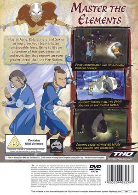Avatar - The Legend of Aang — box-2D-back (EU)