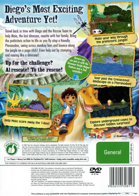 Go Diego Go! Great Dinosaur Rescue — box-2D-back (AU)
