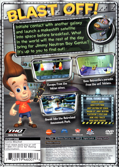 Jimmy Neutron - Boy Genius — box-2D-back (US)
