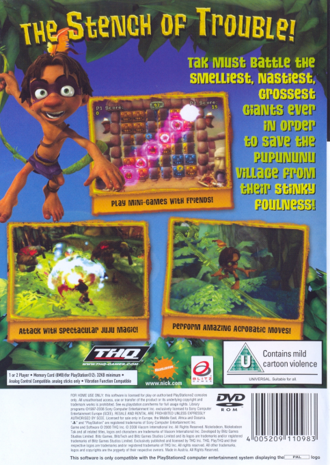 Tak And The Guardians Of Gross — box-2D-back (EU)