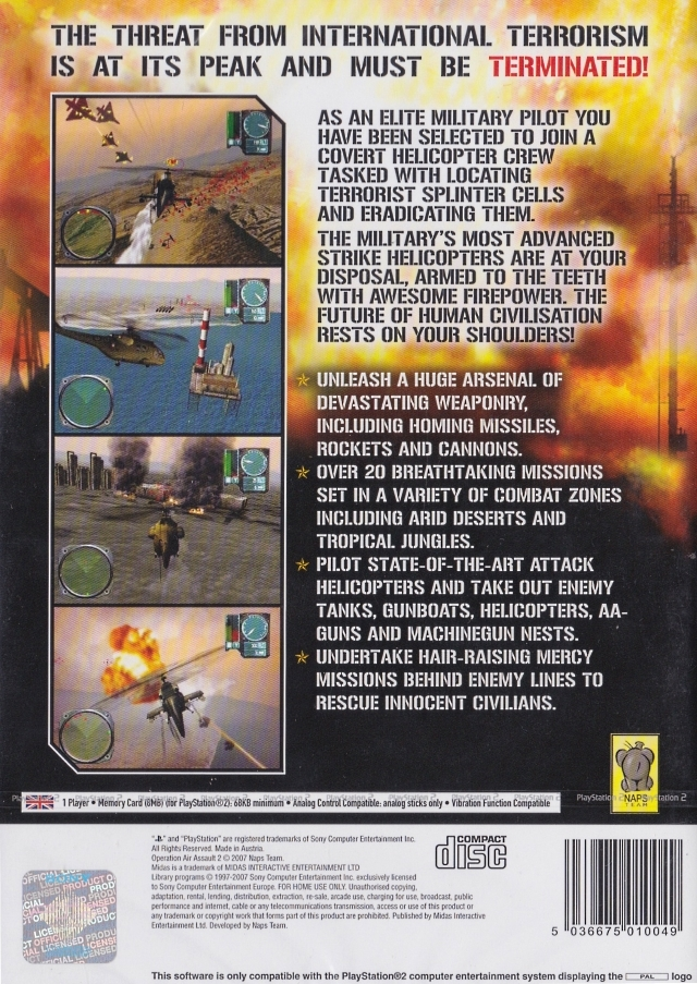 Operation Air Assault 2 — box-2D-back (EU)