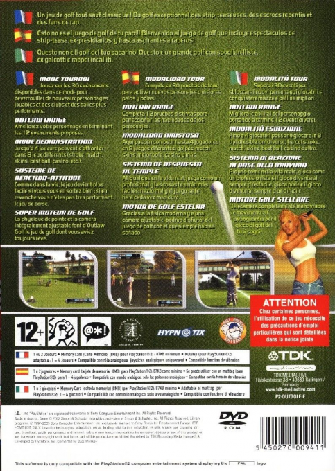 Outlaw Golf — box-2D-back (FR)