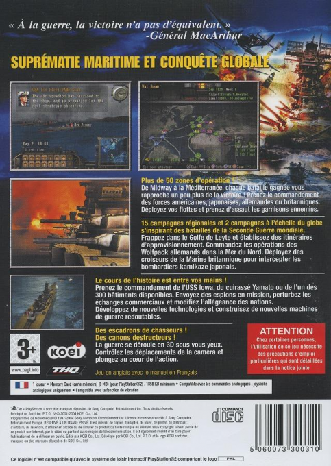 Pacific Theater Of Operations 4 — box-2D-back (FR)