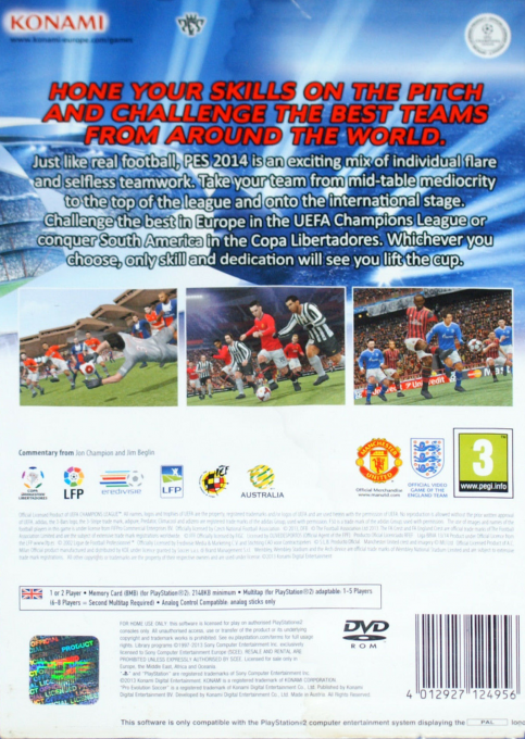 Pro Evolution Soccer 2014 — box-2D-back (EU)