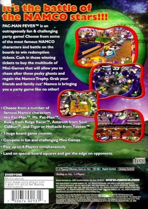 Pac-Man Fever — box-2D-back (US)